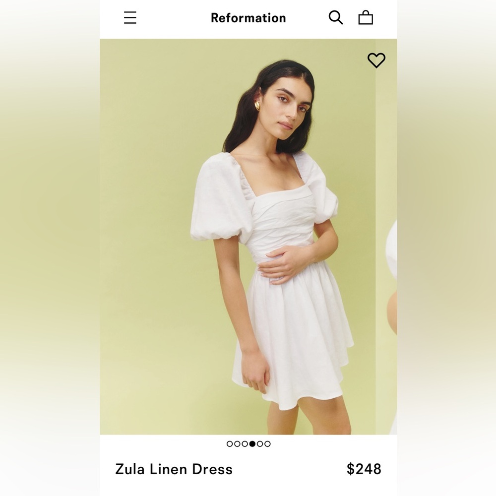 White reformation summer dress (Zulu dress)